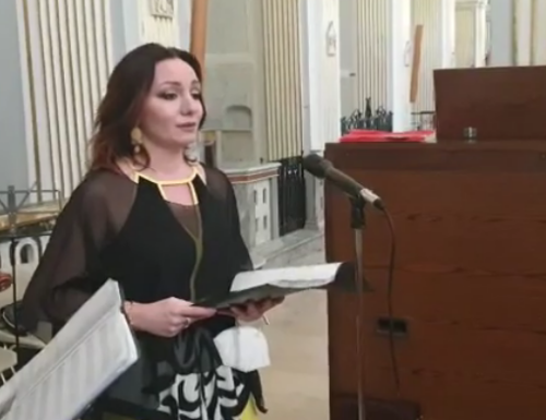 Esibizione del soprano Adriana Canestrari presso la Chiesa Madre di Partinico