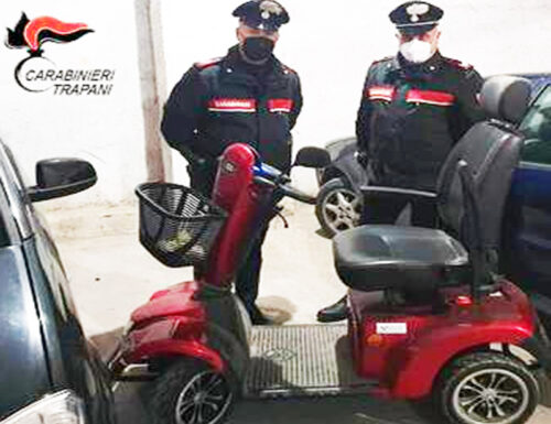 Marsala: i Carabinieri ritrovano carrozzina elettrica rubata a disabile