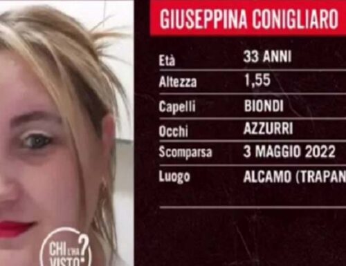 Alcamo: donna scomparsa, nessuna notizia di Giuseppina Conigliaro, la madre si rivolge a “Chi l’ha Visto”